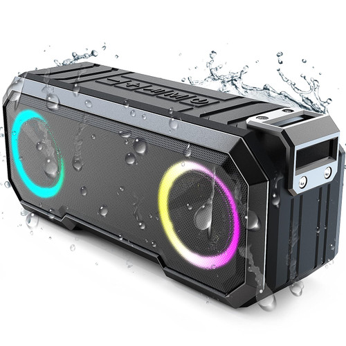 Portable Bluetooth Speakers Waterproof IPX7, Wireless RGB Light Speaker 16W Loud Stereo Sound Bass, 20H Playtime,Built-in Mic TF, AUX, Power Bank for Beach,Outdoor,Travel Home Portable Bluetooth Speakers Waterproof IPX7, Wireless RGB Light Speaker 16W Loud Stereo Sound Bass, 20H Playtime,Built-in Mic TF, AUX, Power Bank for Beach,Outdoor,Travel Home