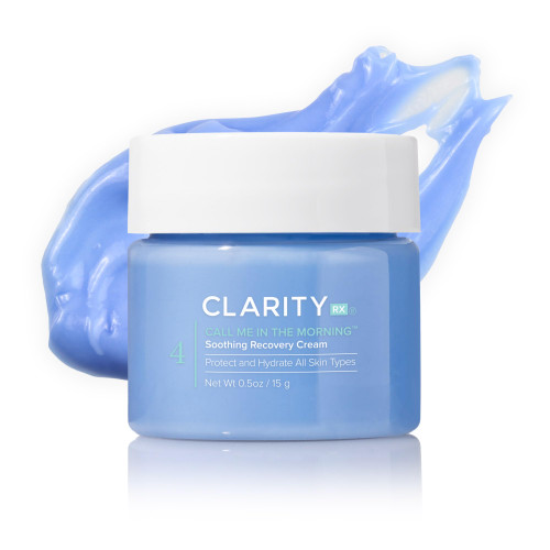 ClarityRx Call Me In The Morning Soothing Recovery Facial Cream, Natural Plant-Based Face Moisturizer with Skin-Protecting Antioxidants for All Skin Types (0.5 oz)