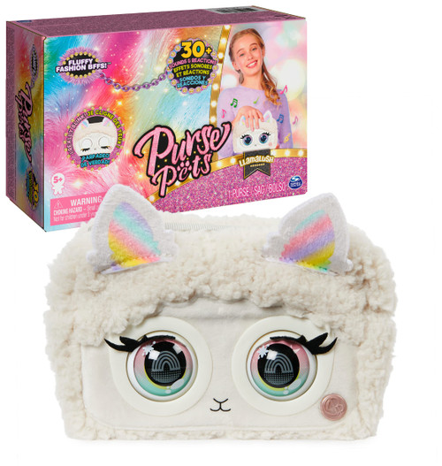 Purse Pets, Llamalush Interactive Pet Toy & Crossbody Kids Purse with Over 30 Sounds and Reactions, Shoulder Bag for Girls, Trendy Tween Gifts Purse Pets, Llamalush Interactive Pet Toy & Crossbody Kids Purse with Over 30 Sounds and Reactions, Shoulder Bag for Girls, Trendy Tween Gifts