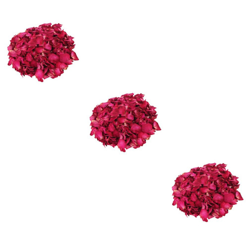 Beavorty 3pcs Romantic Flowers Dark red Rose Petals Rose Petals Decoration Dried Flower Petals Wedding Flowers Decorations Real red Rose Petals Rose Petals for Bath Flower Rose Bulk