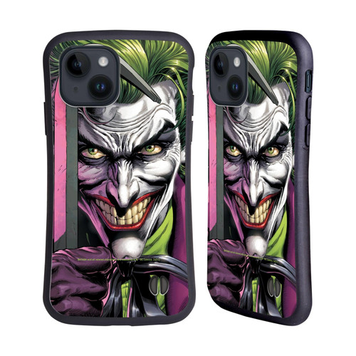 Head Case Designs Officially Licensed Batman DC Comics The Clown Three Jokers Hybrid Case Compatible with Apple iPhone 15