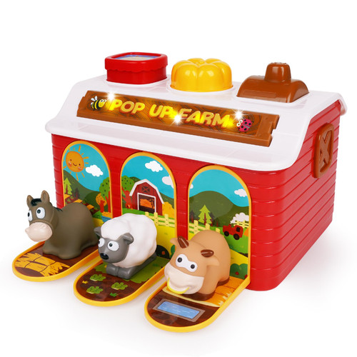 2 in 1 Interactive Farm Pop Up Animals Toy with Baby Music Piano Toy, Animal Sound Montessori Toys 12-18 Months , Cause and Effect Toys Fine Motor Skills Toddler Toys PopUp Game Baby Musical Toys 2 in 1 Interactive Farm Pop Up Animals Toy with Baby Music Piano Toy, Animal Sound Montessori Toys 12-18 Months , Cause and Effect Toys Fine Motor Skills Toddler Toys PopUp Game Baby Musical Toys