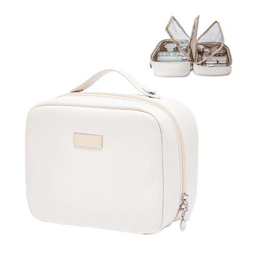 REWMET Travel Makeup Bag for Women, Large Capacity Travel Cosmetic Bag, Make Up Organizers And Storage, Travel Toiletry Bag for Women,Travel Size Toiletries with Makeup brushes (EggShell) REWMET Travel Makeup Bag for Women, Large Capacity Travel Cosmetic Bag, Make Up Organizers And Storage, Travel Toiletry Bag for Women,Travel Size Toiletries with Makeup brushes (EggShell)