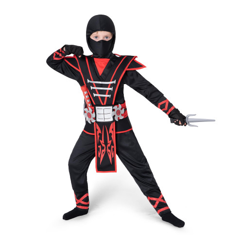 Spooktacular Creations Kids Ninja Costume, Boy Red Ninja Samurai Costume for Kids Halloween Dress Up, Ninja Themed Parties (Small (5-7yr)) Spooktacular Creations Kids Ninja Costume, Boy Red Ninja Samurai Costume for Kids Halloween Dress Up, Ninja Themed Parties (Small (5-7yr))
