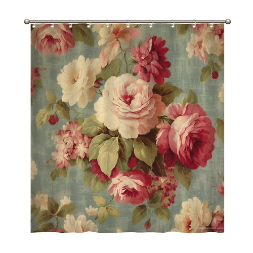Romantic Red Pink Colorful Roses Shower Curtains 66x72 Inch Polyester Fabric Bathroom Shower Curtains with Hooks Durable Waterproof Shower Curtains for Bathroom Bathtub Home Decoration Romantic Red Pink Colorful Roses Shower Curtains 66x72 Inch Polyester Fabric Bathroom Shower Curtains with Hooks Durable Waterproof Shower Curtains for Bathroom Bathtub Home Decoration