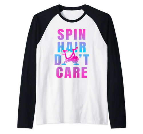 Spinning Class Indoor Rhythm Cycling Women Spin Bike Workout Raglan Baseball Tee