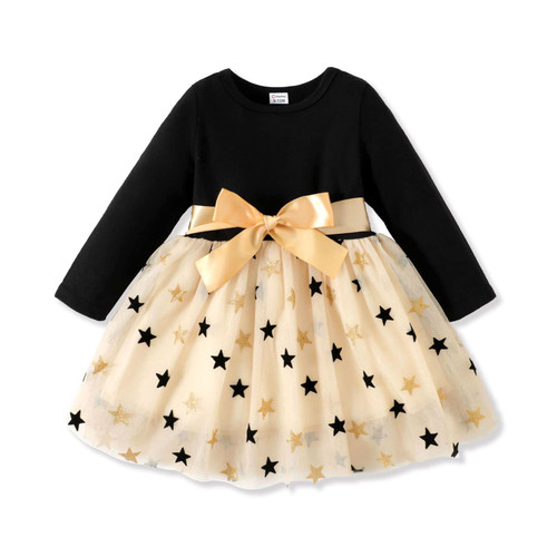 PATPAT Baby Girl Dress Long Sleeve Tutu Dress Infant Girl Tulle Dress Flower Girl Party Birthday Princess Dresses Black 6-9 Months PATPAT Baby Girl Dress Long Sleeve Tutu Dress Infant Girl Tulle Dress Flower Girl Party Birthday Princess Dresses Black 6-9 Months