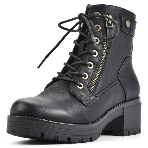 WHITE MOUNTAIN Shoes Women's Reggie Boot, Black/Smooth, 11 M