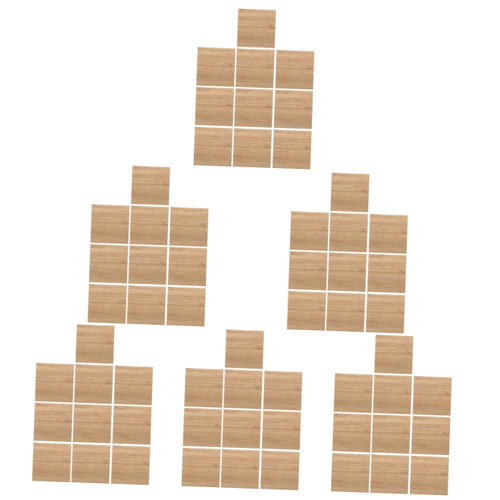 EXCEART 60 Pcs Hand Painted Bamboo Wood Squares Unfinished Ornament for Kids Bamboo Blank Craft for Kids Ornaments for Kids Wooden Blanks for Blank Wooden Cutouts Work Child Triangle