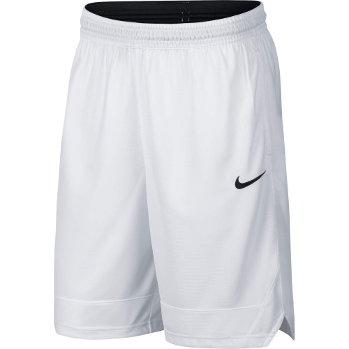 Nike Dri-FIT Icon, Men's Basketball Shorts, Athletic Shorts with Side Pockets, White/White/Black, 3XL