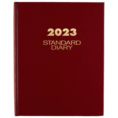 AT-A-GLANCE 2023 Daily Diary, Standard Diary, 7-1/2" x 9-1/2", Medium, Hardcover, Red (SD37413)