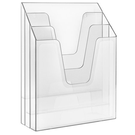 Acrimet Vertical File Folder Organizer (Clear Crystal Color)