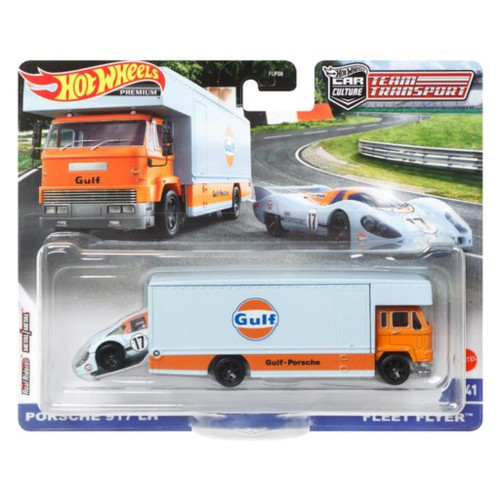 Hot Wheels Team Transport Fleet Flyer with '18 Porsche 917 LH Hot Wheels Team Transport Fleet Flyer with '18 Porsche 917 LH