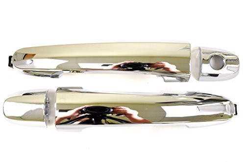 PT Auto Warehouse TO-3180M-FPK - Outside Exterior Outer Door Handle, Chrome Finish - Front Left/Right (without Keyhole) Pair