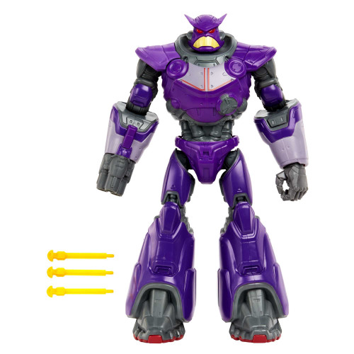 Mattel Disney Pixar Lightyear Large Scale Blaster Attack Zurg Action Figure, 12 Inch Scale, 11 Movable Joints, Lights Sounds Blaster Projectiles, 4 Years & Up