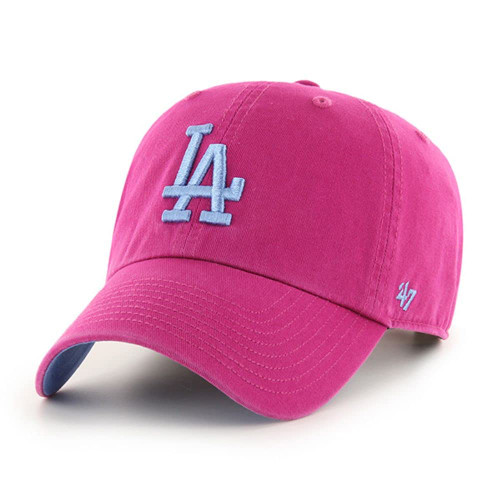 '47 Los Angeles Dodgers Ballpark Clean Up Dad Hat Baseball Cap - Orchid
