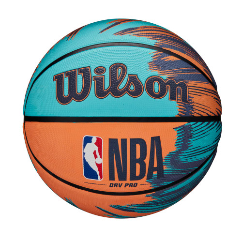 WILSON NBA DRV Pro Streak Outdoor Basketball - Size 6-28.5", Blue/Orange