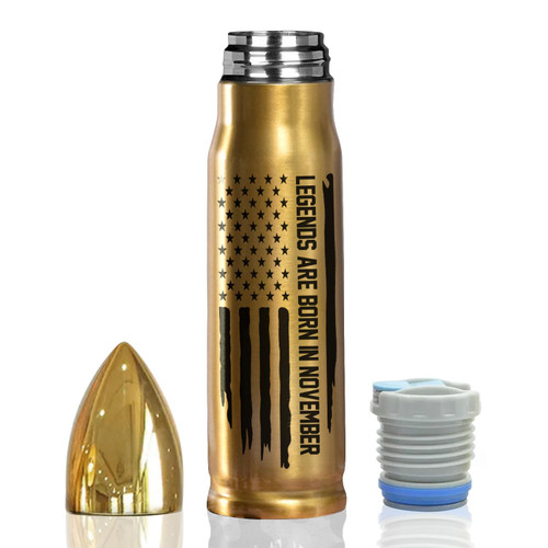 November Legends 17oz Stainless Steel Bullet Tumbler - Funny Birthday Gifts for Men Him Dad Husband Boyfriend Son Uncle Grandpa Papa - Dad Birthday Gift, Husband Birthday Gift