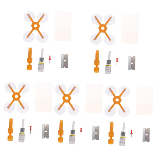 Vaguelly 5 Sets Glass Repair kit car kit Automotive Tools car Tools car Windshield Repair kit car Windshield Crack Repair kit Kits Mirror Repair Glass Scratch Repair kit Window Repair kit
