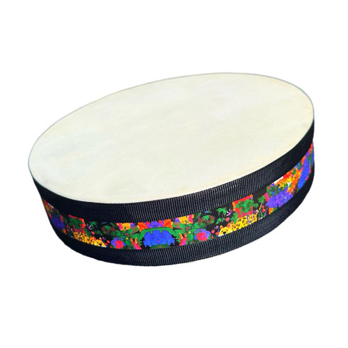RUOSWTE 10'' Handmade Wooden Sheepskin Ocean Drum Simulates the Sound of Ocean Waves, Healing Instrument for Meditative Recreation, Yoga Meditation, Relaxation and Stress Release.