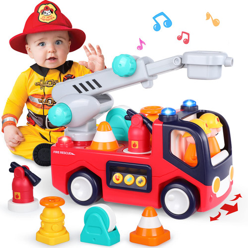 Toy Cars for 1 2 3 Year Old Boy Girls Gifts Fire Truck with Music & Light Toys for Toddler 1-3 Educational Learning Toys for 2 3 4 Year Old Birthday Gifts Baby Toys 12 18 Months for Infant Toddler Toy Cars for 1 2 3 Year Old Boy Girls Gifts Fire Truck with Music & Light Toys for Toddler 1-3 Educational Learning Toys for 2 3 4 Year Old Birthday Gifts Baby Toys 12 18 Months for Infant Toddler