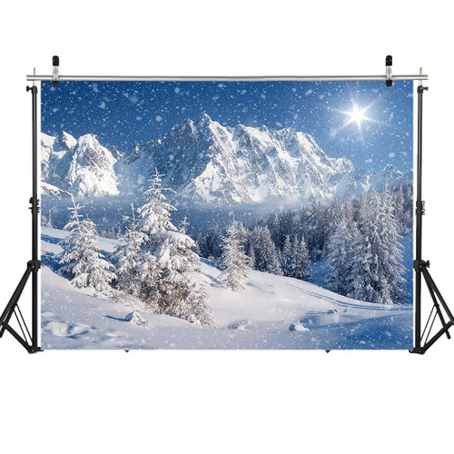 WOLADA 8x6FT Snow Scene Backdrop Winter Snow Mountain Backdrop Christmas New Year Party Backdrop Winter Scene Backdrop White Snow Forest Christmas Party Backdrop Kids Photography Backdrop 12347 WOLADA 8x6FT Snow Scene Backdrop Winter Snow Mountain Backdrop Christmas New Year Party Backdrop Winter Scene Backdrop White Snow Forest Christmas Party Backdrop Kids Photography Backdrop 12347