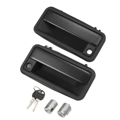 X AUTOHAUX Pair Front Left Right Exterior Door Handle w/Lock Cylinder Keys for Chevrolet Suburban Tahoe C1500 1995-2000 for GMC Yukon 15742229 15742230
