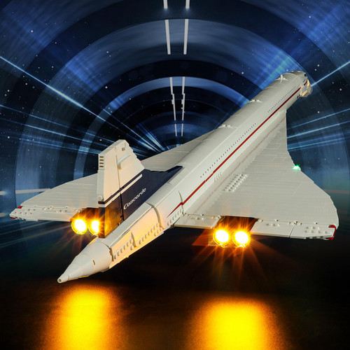 Vaodest LED Light for Lego 10318 Airbus Concorde Set,Design and Configuration Compatible with Model 10318(LED Light Only, Not Building Block Kit)