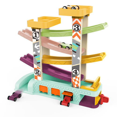 TOP BRIGHT Car Ramp Toys for Toddlers 1-3, Montessori Toys for 1 2 Year Old Boy Gifts, Wooden Race Track Car Ramp Racer with 4 Cars Toy and 3 Car Garage TOP BRIGHT Car Ramp Toys for Toddlers 1-3, Montessori Toys for 1 2 Year Old Boy Gifts, Wooden Race Track Car Ramp Racer with 4 Cars Toy and 3 Car Garage