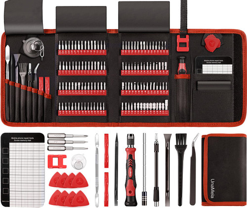 Precision Screwdriver Set, Computer Repair Tool Kit, 146 PCS Laptop Screwdriver Kit with 123 Bits, Magnetic Mat, Magnetizer, for iPhone, MacBook, PC, Tablet, PS5, Xbox, Switch, Game Console Precision Screwdriver Set, Computer Repair Tool Kit, 146 PCS Laptop Screwdriver Kit with 123 Bits, Magnetic Mat, Magnetizer, for iPhone, MacBook, PC, Tablet, PS5, Xbox, Switch, Game Console