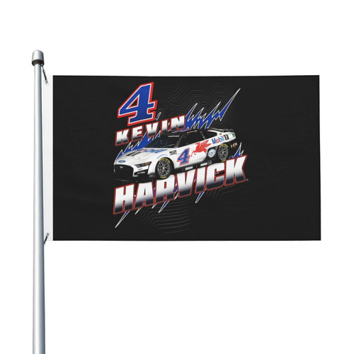 Kevin Harvick 4 3x5 Ft Flag Double-Sided Printing Banner Indoor Outdoor Decorative Flags Metal Grommets Durable