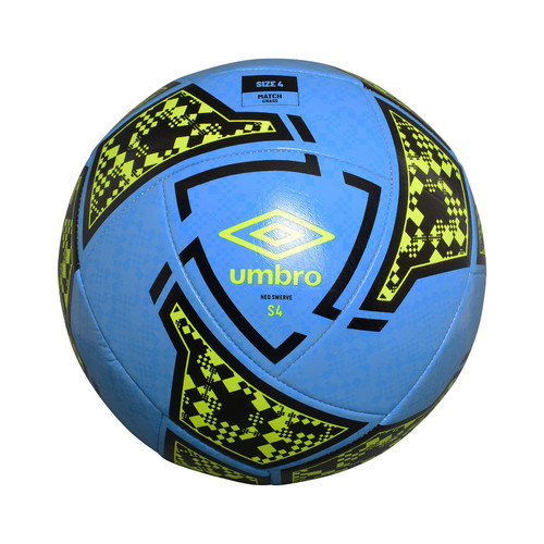 Umbro Neo Swerve Soccer Ball, Blue/Yellow/Black, Size 4