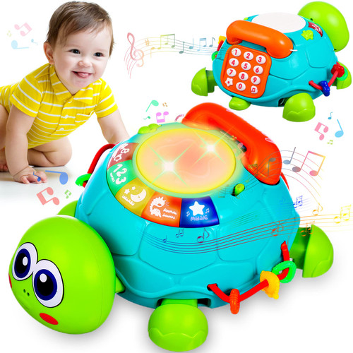 Baby Toys 6 to 12 Months Crawling Turtle Musical Infant Toys for 12 Months Old Light Up Tummy Time Toys Early Eduactional Learning Montessori Toys for 8 9 10 Month Baby Boy Girl Toddler Baby Toys 6 to 12 Months Crawling Turtle Musical Infant Toys for 12 Months Old Light Up Tummy Time Toys Early Eduactional Learning Montessori Toys for 8 9 10 Month Baby Boy Girl Toddler
