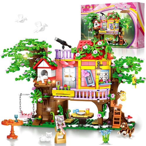 HOGOKIDS Tree House Building Sets - 840PCS Treehouse Building Blocks Kit for Girls, Friendship Forest House Building Toys with Animals, Xmas Birthday Gifts for Kids Girls Boys Age 6 7 8 9 10 11 12+ HOGOKIDS Tree House Building Sets - 840PCS Treehouse Building Blocks Kit for Girls, Friendship Forest House Building Toys with Animals, Xmas Birthday Gifts for Kids Girls Boys Age 6 7 8 9 10 11 12+