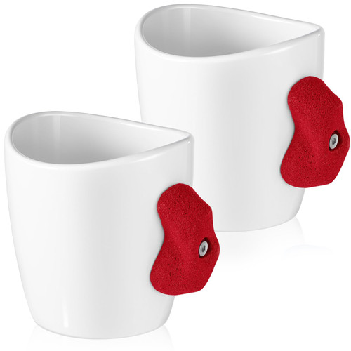 Uiifan 2 Pcs Rock Climbing Mug Rock Climbing Gifts 12 oz Climber Hold Mug with Climber Handle Hold Mountain Climbing Gifts and Accessories Pinch Holder Cup for Coffee Tea (White, Red) Uiifan 2 Pcs Rock Climbing Mug Rock Climbing Gifts 12 oz Climber Hold Mug with Climber Handle Hold Mountain Climbing Gifts and Accessories Pinch Holder Cup for Coffee Tea (White, Red)