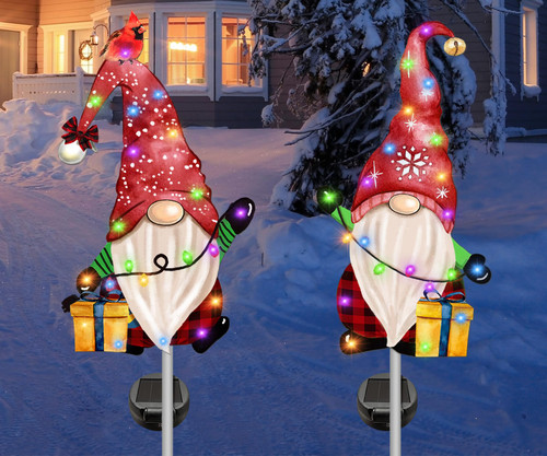 Christmas Gnome Decorations Outdoor Yard, Christmas Solar Garden Stake Lights, 41 Inches Metal Solar Outside Christmas Decorations, Christmas Decor Solar Lights Yard Garden Lawn Christmas Gnome Decorations Outdoor Yard, Christmas Solar Garden Stake Lights, 41 Inches Metal Solar Outside Christmas Decorations, Christmas Decor Solar Lights Yard Garden Lawn
