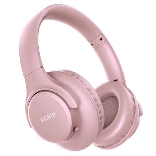 KVIDIO [Updated Bluetooth Headphones Over Ear, 65 Hours Playtime Wireless Headphones with Microphone,Foldable Lightweight Headset with Deep Bass,HiFi Stereo Sound for Travel Work Laptop PC Cellphone KVIDIO [Updated Bluetooth Headphones Over Ear, 65 Hours Playtime Wireless Headphones with Microphone,Foldable Lightweight Headset with Deep Bass,HiFi Stereo Sound for Travel Work Laptop PC Cellphone