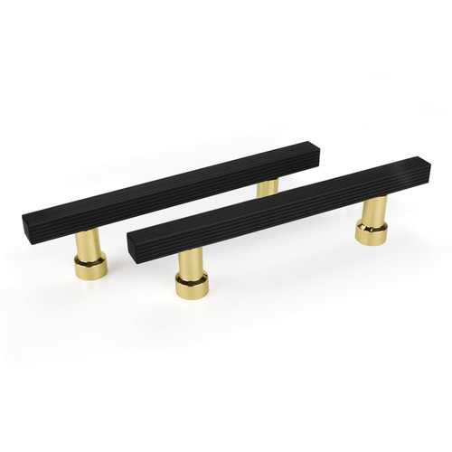 Haidms 10 Pack Black and Gold Cabinet Pulls Drawer Pulls Cabinet Handles for Kitchen Black and Gold Cabinet Pulls 3 inch Hole Centers