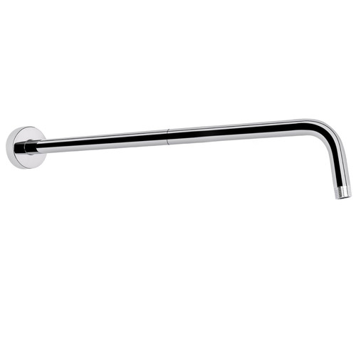 HarJue Shower Arm with Flange and Teflon Tape, Wall Mounted Shower Pipe Arm 304 Stainless Steel Extension Arm for Fixed Shower Head & Handheld Showerhead (24 Inch, Chrome)
