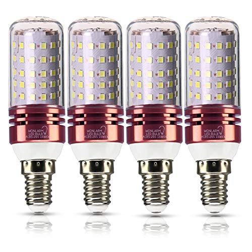 LED Bulbs,12W LED Candelabra Light Bulbs 60 Watt Equivalent, luminance, Daylight White 5000K LED Chandelier Bulbs, Decorative Candle Base E12 No Dimmable LED Lamp, Pack of 4