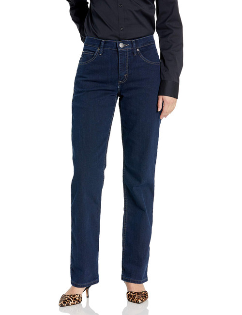 Riders by Lee Indigo Women's Classic-Fit Straight-Leg Jean, Dark, 8 Petite