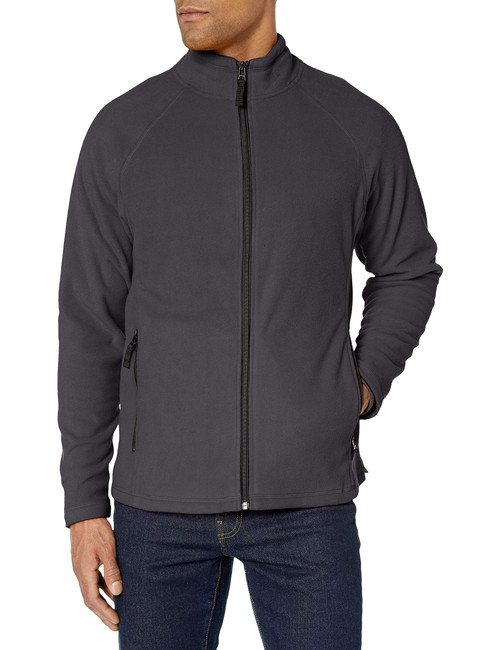 CLIQUE mens Summit Full-zip Microfleece Sweatshirt, Charcoal, 3X-Large US