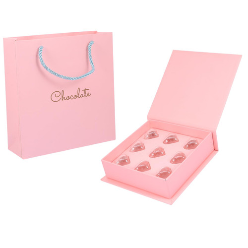 ARTIBETTER 3 Pcs Chocolate Box Mini Chocolate Groom Gift Favor Boxes for Wedding Valentines Candy Box Candy Gift Packaging Box Dessert Box Party Chocolate Candy Box Chocolate Packing Box Pink