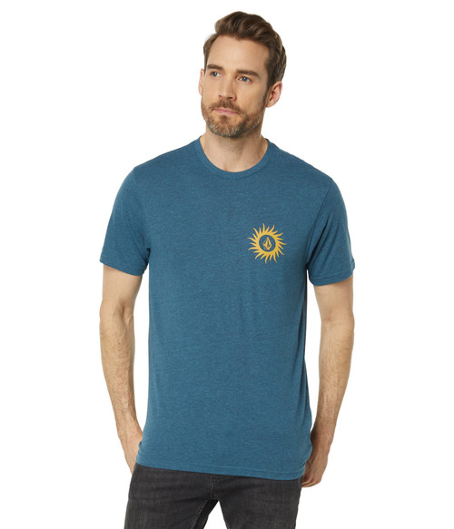 Volcom Men's Regular Sunrizer Short Sleeve Tee, Jade Black Heather, Large