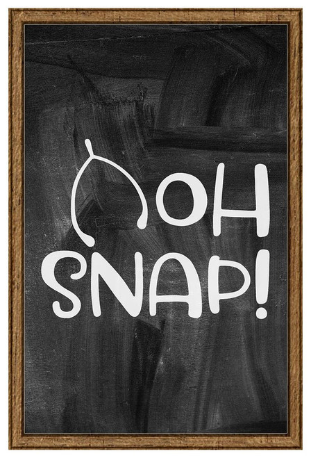 INKFREELY Oh snap! wishbone funny thanksgiving food holiday tradition Tin Sign Chalk Board Wall Art Decor Funny Gift Large 12 x 18 Inch