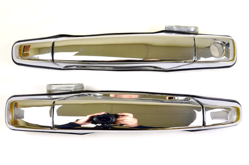 PT Auto Warehouse GM-3545M-FPK - Outside Exterior Outer Door Handle, Chrome - Front Left/Right Pair
