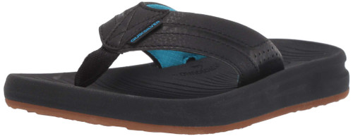 Quiksilver Boy's Oasis Youth Sandal, Black/Black/Brown, 6(39) M US Big Kid