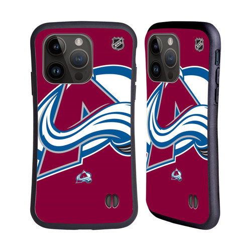 Head Case Designs Officially Licensed NHL Oversized Colorado Avalanche Hybrid Case Compatible with Apple iPhone 15 Pro