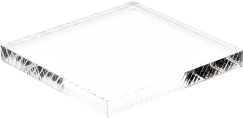 Plymor Clear Acrylic Square Standard-Edge Display Base, 2" W x 2" D x 0.25" H, Pack of 12