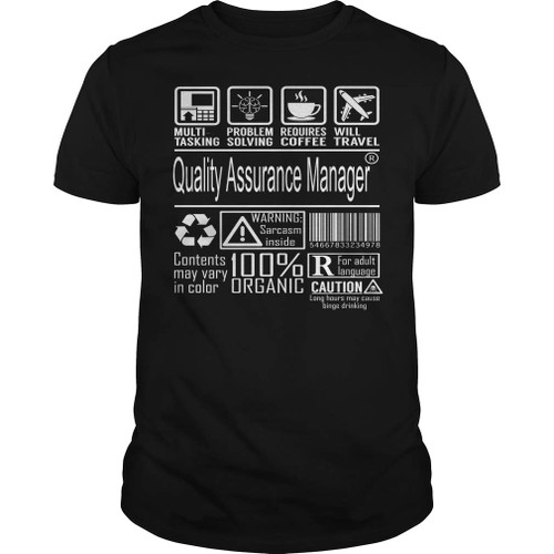 Quality Assurance Manager - Multi Tasking - Job Shirt Black